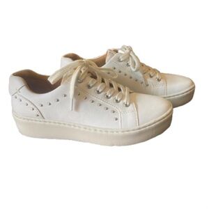 Women's Born White Studded Sneakers